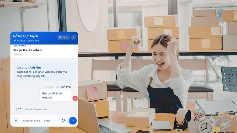 Kịch bản chốt đơn tự động với AI trên website bán hàng 24/7