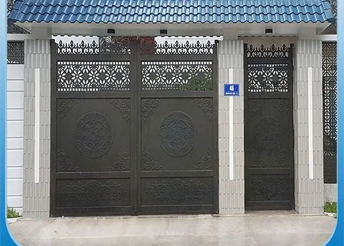 Cổng sắt bịt kín CNC hai cánh