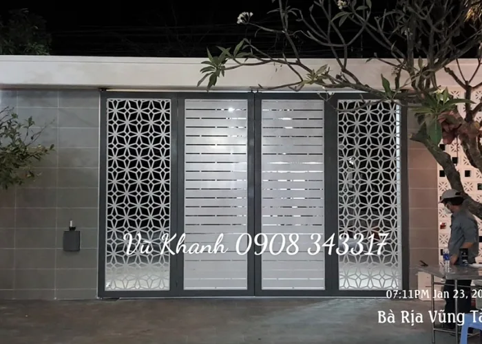 Cửa Cổng mở Tự Động Hai Cánh Cắt CNC