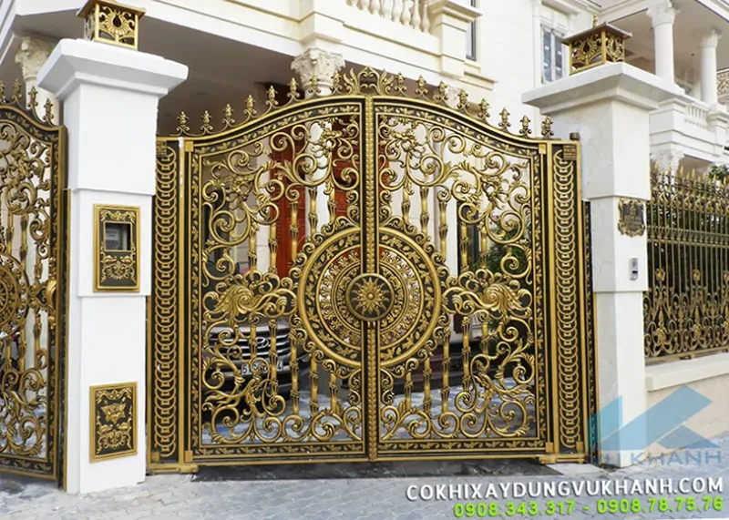 Cửa Cổng Nhôm Đúc Hiện Đại