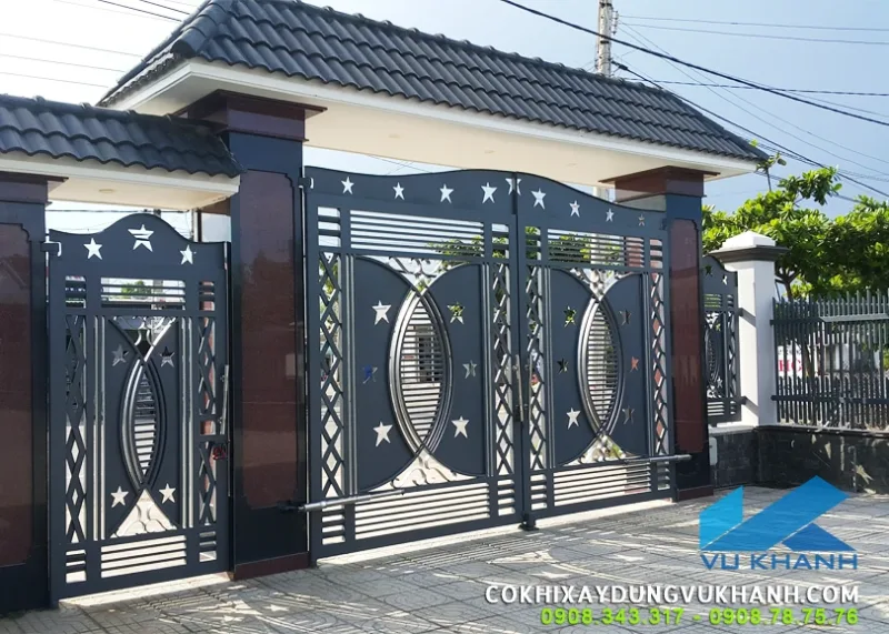 Cửa cổng sắt cắt CNC nghệ thuật đẹp