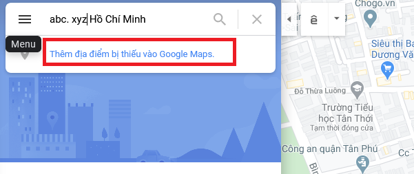 V. Cách tạo vị trí trên google map cho máy tính
