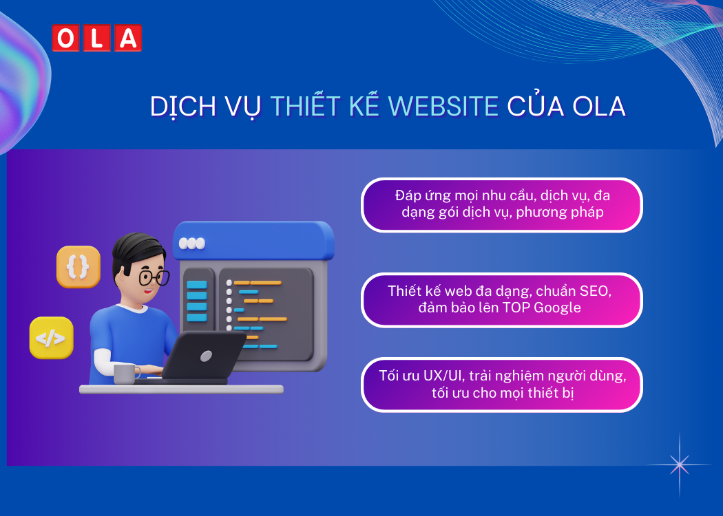 Dịch vụ thiết kế website của OLA